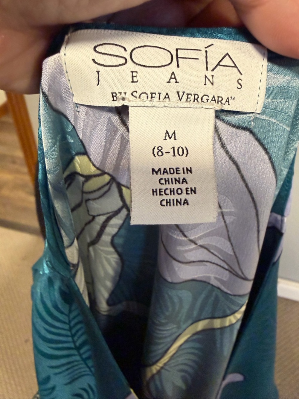 Floral Cutout Midi Dress Size M Teal NWOT - Picture 4 of 4